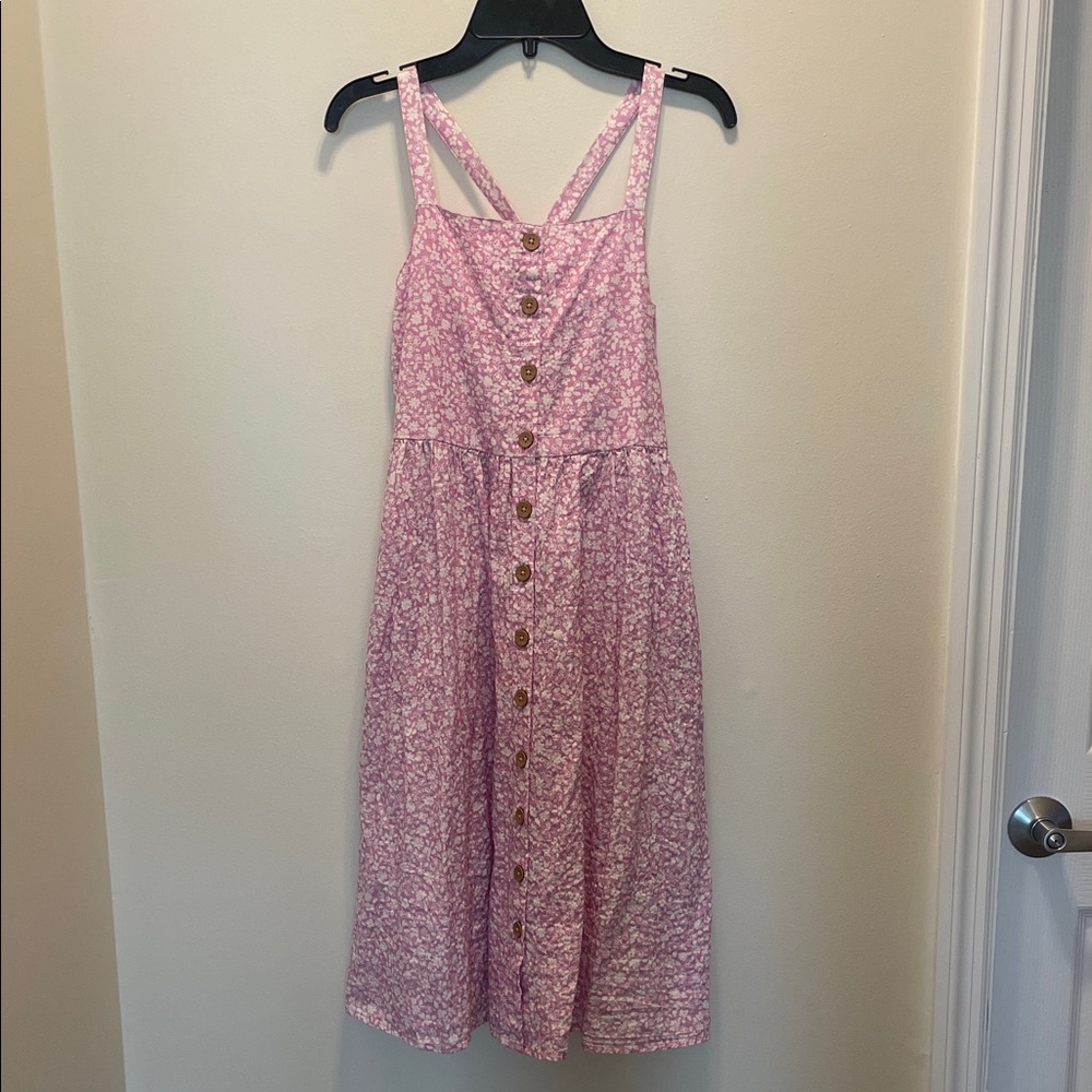 Cat & Jack Lilac Floral Button-Front Sundress